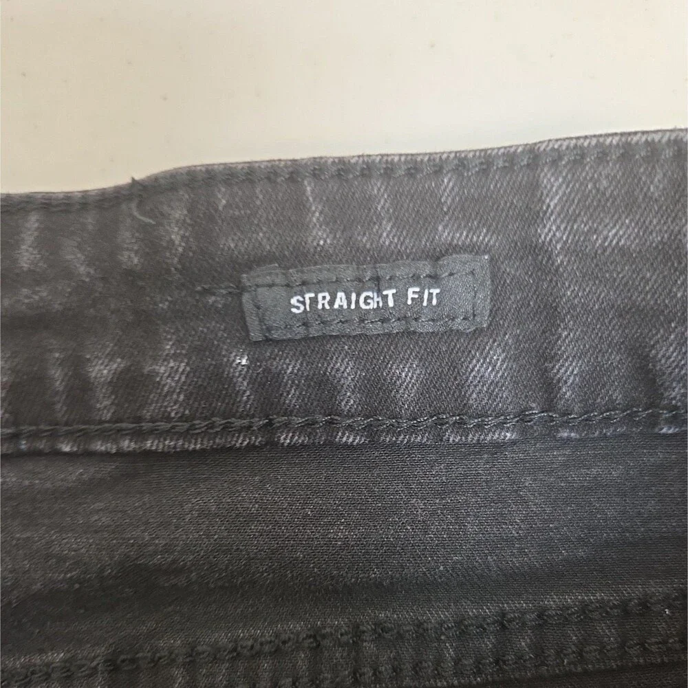 Kenneth Cole Men Black Jeans Straight Leg Fit 38X32 Stretch New York NEW